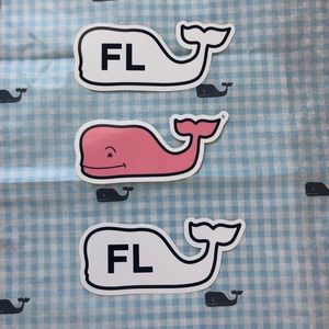 3 vineyard vines stickers: 2 Florida and 1 pink.